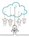 Characters and cloud - connected