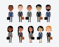 Characters Depicting Business Occupations Royalty Free Stock Photo