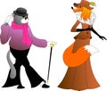 Characters from the fairy tale cat and fox Royalty Free Stock Photo