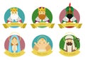 Characters from Nativity scene isolated Royalty Free Stock Photo