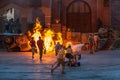 Characters performing in Indiana Jones Epic Stunt Spectacular at Hollywood Studios 2 Royalty Free Stock Photo