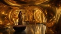 50 Characters Title: Futuristic Gold and Pewter Luxury Interiors by Meisel