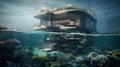 50 Characters Title:Submerged Luxury: Futuristic Underwater Abode