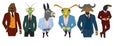 Characters of various animals in business suits