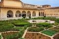 Charbagh garden in the third courtyard of Amber Fort, Rajasthan, India