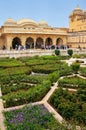 Charbagh garden in the third courtyard of Amber Fort, Rajasthan, India