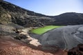 Charco de los Clicos at El Golfo, green lakes on the beach, Lanzarote, Canary Islands