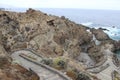 Charco del Viento natural swimming pools in Tenerife island, Spain