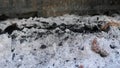 Charcoal ashes Royalty Free Stock Photo