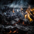 Charcoal for Barbecue Background