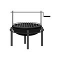 charcoal barbecue grill cartoon vector illustration