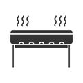 Charcoal barbecue grill glyph icon