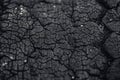 Charcoal black carbon grunge crack from burn wood and old tire rubber material texture pattern Royalty Free Stock Photo