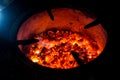 Charcoal burning in traditional stove