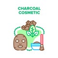 Charcoal Cosmetic Skincare Vector Concept Color