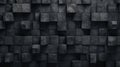 Charcoal Cubes Wall Background Royalty Free Stock Photo