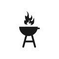 charcoal grill barbeque icon design template vector illustration