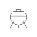 Charcoal grill line outline icon Royalty Free Stock Photo