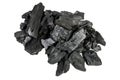 charcoal isolated on white Royalty Free Stock Photo