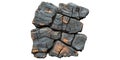 Charcoal logs broken into pieces isolated on transparent background Royalty Free Stock Photo