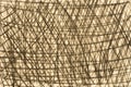 Charcoal pattern drawing on yellow paper background texture Royalty Free Stock Photo