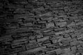 Charcoal stone wall background texture black and white Royalty Free Stock Photo