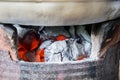 Charcoal stove, Furnace, charcoal, heat from charcoal for cooking Or hot Watch out for the heat of charcoal fire. Royalty Free Stock Photo