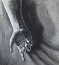 Charcoal Study of Hand