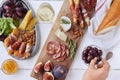 Charcuterie board Royalty Free Stock Photo