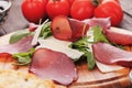 Charcuterie board with italian bresaola