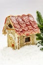 Charcuterie chalet or The Meat Hut as Christmas newest food trend Royalty Free Stock Photo