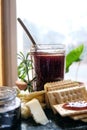 Charcuterie Plate with Fig Jam, Crackers and Cheese