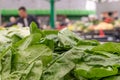 Chard leaves on the marketplace