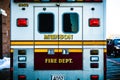 Chardon, Ohio, USA - 2-6-22: An ambulance from the Munson Fire Department