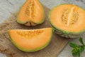 Charentais melon cut Royalty Free Stock Photo