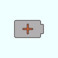 charge, add, battery color vector icon, vector illustration Royalty Free Stock Photo