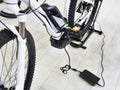 Charge battery electric bike Royalty Free Stock Photo