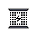 Charge, Charging, Electricity, Electromagnetic, Energy Flat Color Icon. Vector icon banner Template