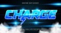 Charge 3d editable text effect template Royalty Free Stock Photo
