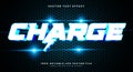Charge 3D editable text effect template Royalty Free Stock Photo