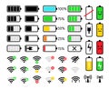 Charge and signal mobile icons Royalty Free Stock Photo