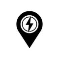 Charge station point outline icon. Symbol, logo illustration for mobile concept and web design. Royalty Free Stock Photo