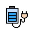 Charge vector flat color icon Royalty Free Stock Photo