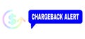 Spectrum Mesh Gradient Chargeback Icon and Chargeback Alert Message Balloon with Shadow