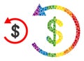 Dotted Chargeback Collage Icon of LGBT-Colored Circles