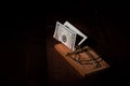 Charged mousetrap money Royalty Free Stock Photo