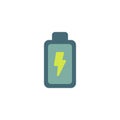 Charger battery power flat icon