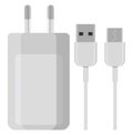Charger cable, icon Royalty Free Stock Photo