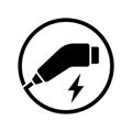 Charger connector icon, Electric car charging plug sign Royalty Free Stock Photo