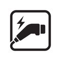 Charger connector icon, Electric car charging plug sign, Vector illustration. Royalty Free Stock Photo
